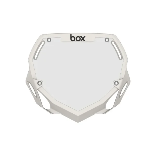 Box Two Number Plate Large - White